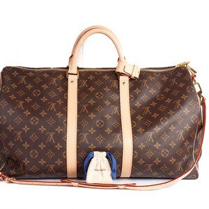 Authentic Louis Vuitton Monogram Canvas Keepall 50 Bandoulière